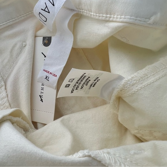 Anthropologie Amadi NWT Ivory Straight Leg Pant - Picture 9 of 12